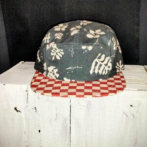 Vans Floral and Checkered Hat - Black and Red